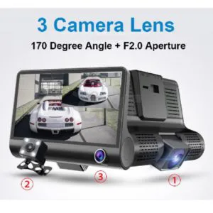 Camera voiture - Dashcam avec 3 caméras