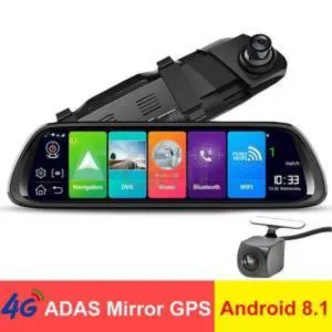 Dashcam 4G - Rétroviseur Voiture Avec Écran Tactile 10 pouces