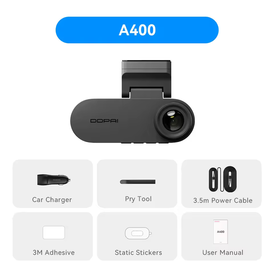 Pictrey A400 – Dashcam 4K Wi-Fi avec ADAS | Caméra Voiture Ultra HD & Vision Nocturne