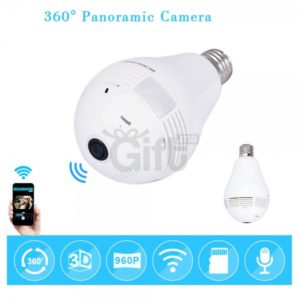 Caméra Ampoule WiFi 360° HD