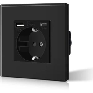Prise Murale Allemande avec USB & USB-C – 16A 250V